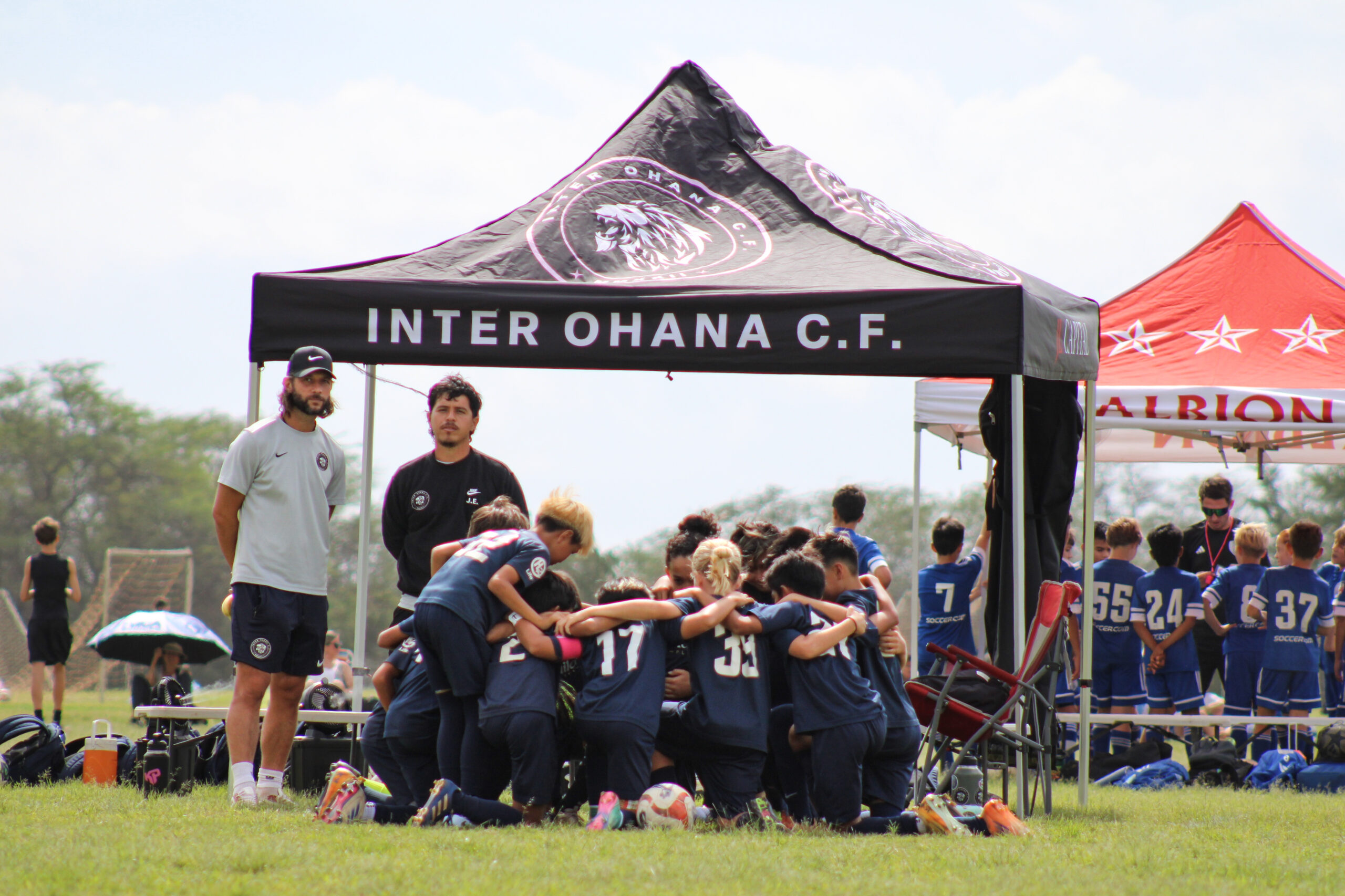 Inter Ohana team huddle