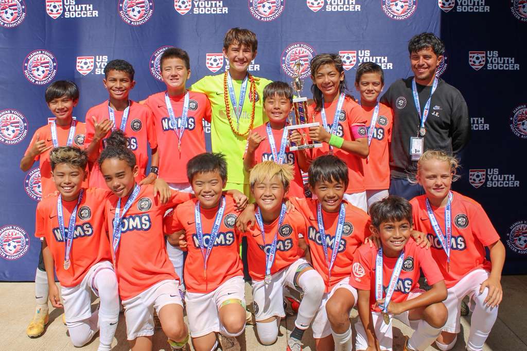 Inter Ohana CF champions with trophy Honolulu Hawaiʻi